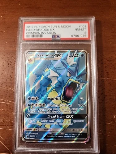 2017 Pokémon Crimson Invasion Gyarados GX (Full Art) 101/111 PSA 8