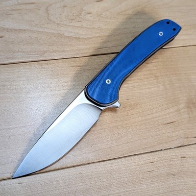 Ferrum Forge x Drop Gent 3'' CPM-S35VN Blue G10 Titanium Framelock Knife