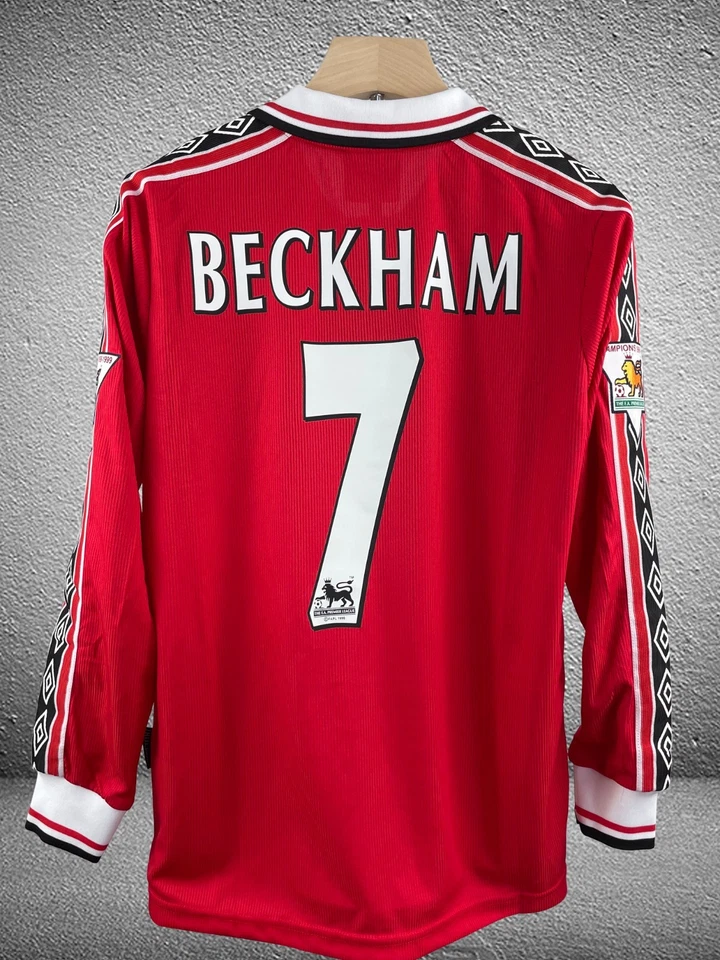 Camiseta manga larga local Manchester United 1998/1999 - David Beckham #7 Foto 2 de 4