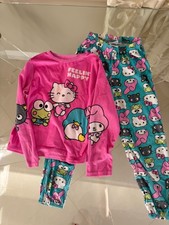 Hello Kitty Girls 6-6x Long Sleeve Pajamas Characters Pink Blue