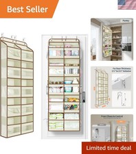 5-Tier Over The Door Organizer Dual-Column, 80lbs Load Over the Door Storage ...