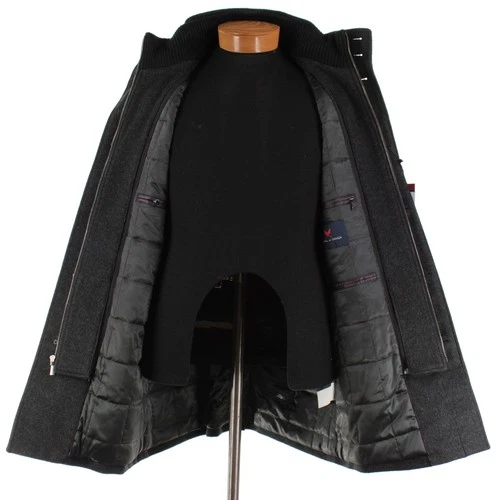 Cardinal of Canada NWT Wool Blend Car Coat w/ Removable Bib Size 44R In Charcoal image 10
