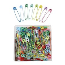ccHuDE 100 Pcs 2.2 Inch Large Metal Safety Pins Assorted Color Safety Pins Ex...
