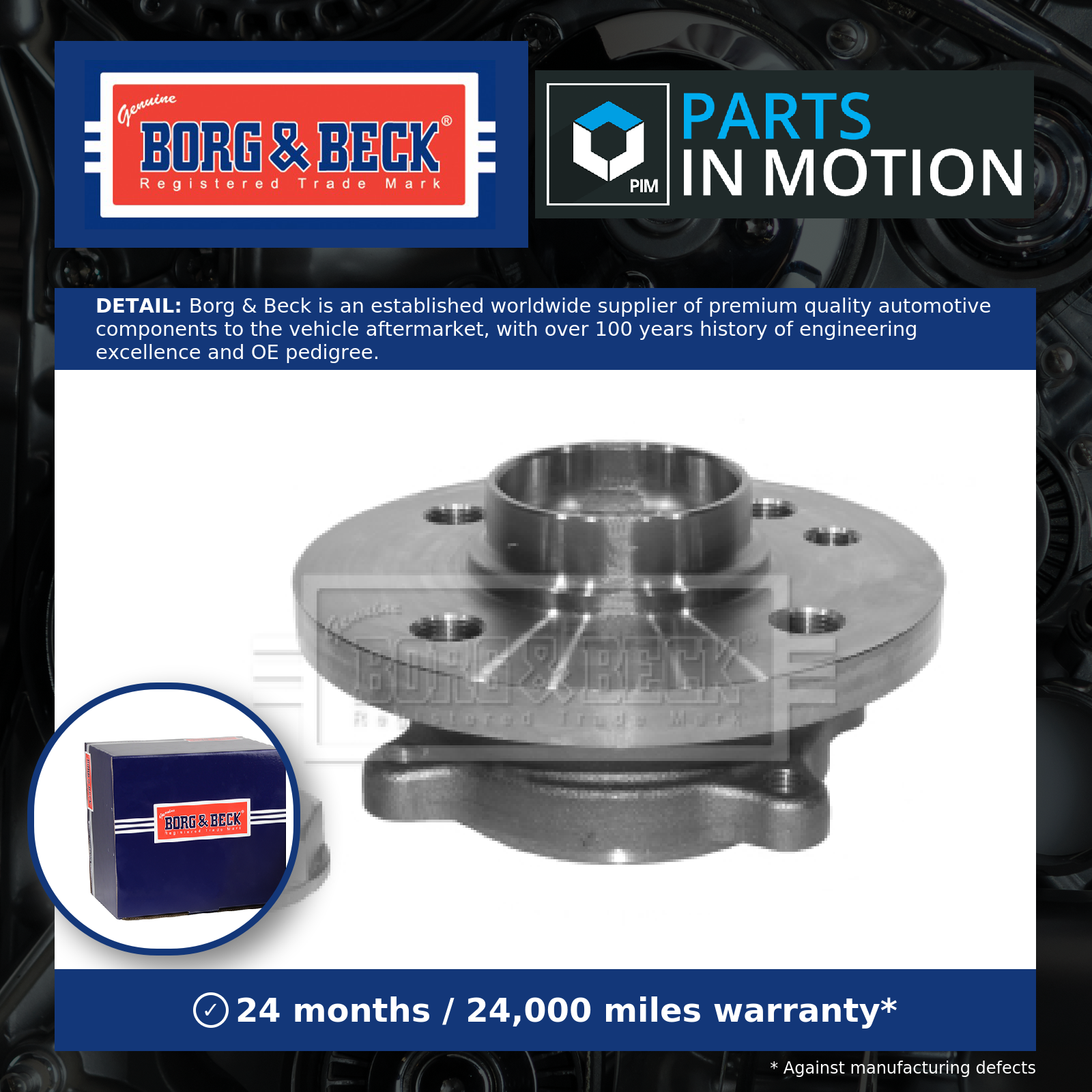 Wheel Bearing Kit Front BWK1070 Borg & Beck 31226776671 31226776162 Quality New