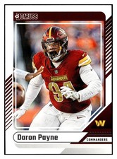 Daron Payne 2024 Donruss #5 Washington Commanders Football Card *302