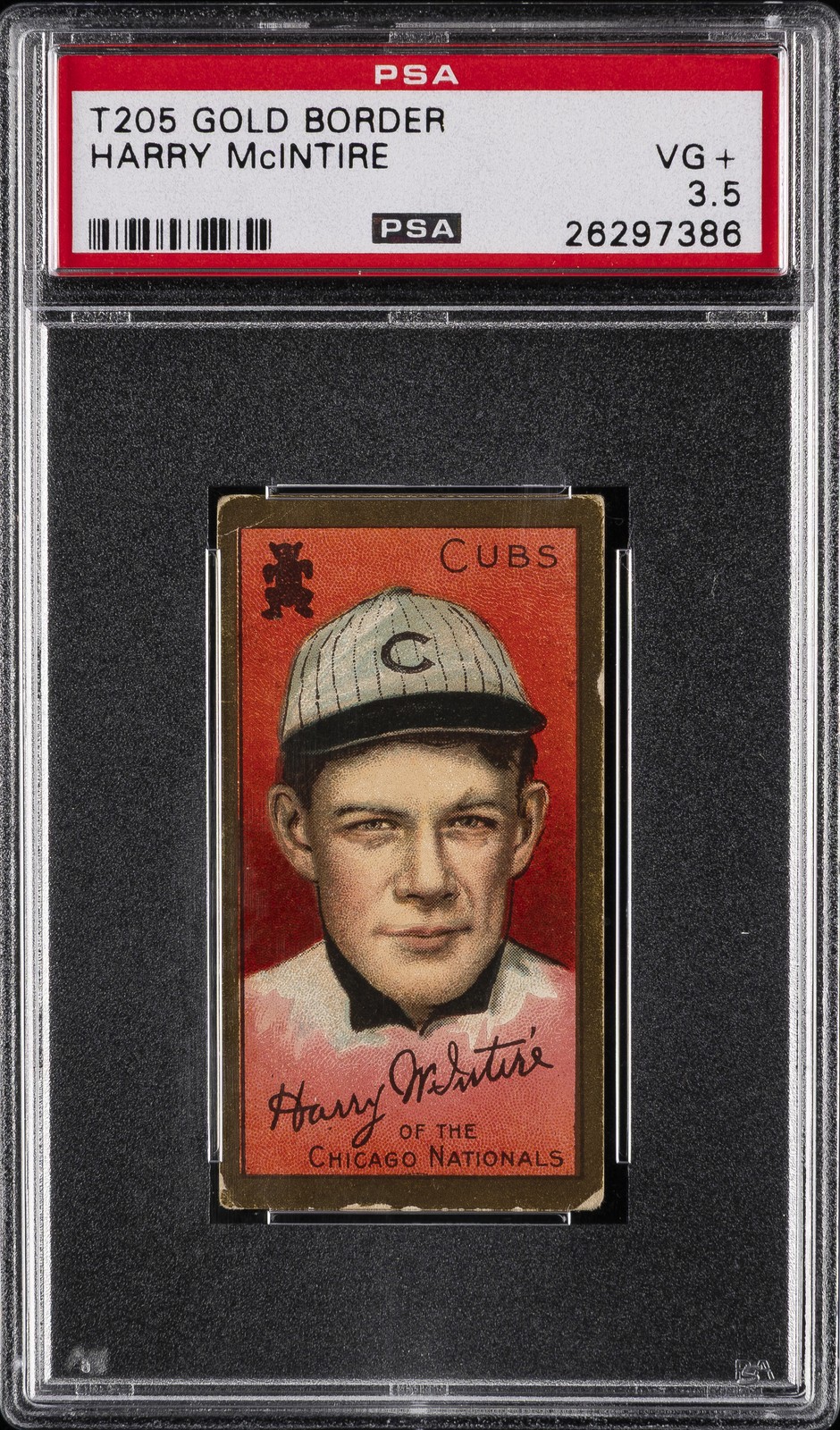 1911 T205 GOLD BORDER HARRY MCINTIRE PSA 3.5