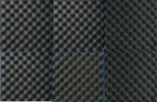 6 pk Egg Crate Black Premium Acoustic Foam Tile Padding Sound Proof 12"x12"x1.5"