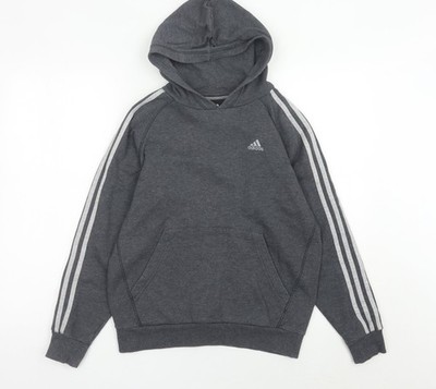 Grauer Pullover Hoodie Jungen UK Größe 13-14 Jahre Adidas