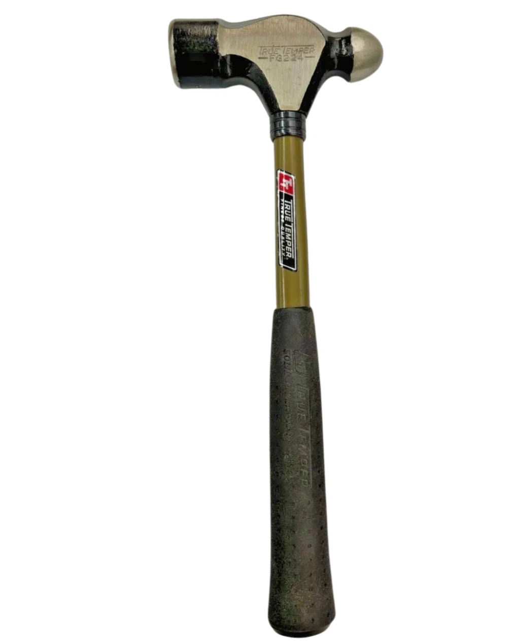 Vintage True Temper FG224 Ball Peen Hammer 24 oz NOS USA Fiberglass Handle Grip