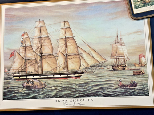 Pimpernel Set Of 5 Coasters, 4 Placemats Clipper Ships VTG Boats, Sailing, EUC - Picture 5 of 21