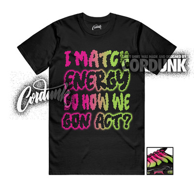 Air Max Plus Black Hyper Pink Volt Rush T Shirt Match MATCH