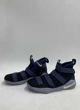 Nike LeBron Soldier 11 Black Royal Blue 4-Strap Basketball Shoes Size 7Y
