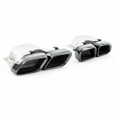 Sport Auspuff Endrohrblenden passend für Mercedes GLC X253 Edelstahl Schwarz Sport Auspuff Endrohrblenden passend für Mercedes GLC X253 Edelstahl Schwarz