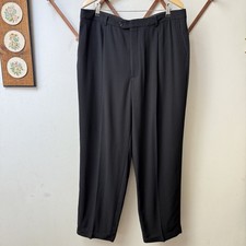 Armani Collezioni Pleated Cuffed Trousers Made In Italy Mens Size 42