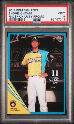 Shohei Ohtani 2017 BBM Fighters Charity Foundation Promo Card PSA 9 MINT