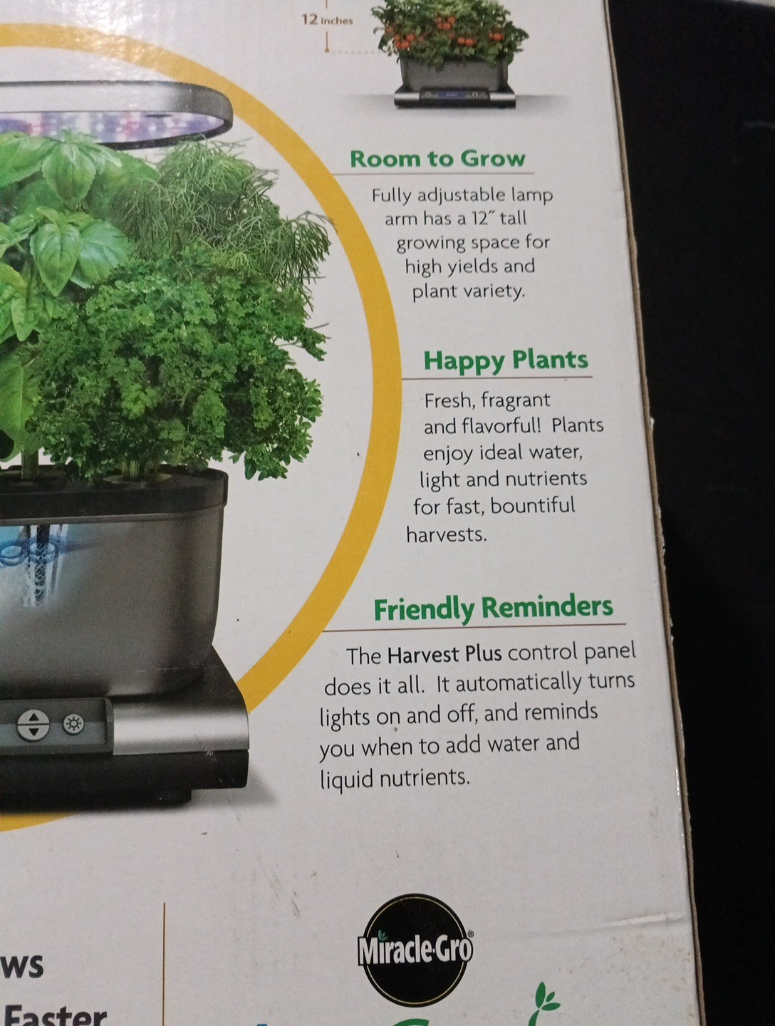 Miracle-Gro AeroGarden Harvest Plus Smart Countertop Garden 100643 BRAND NEW!