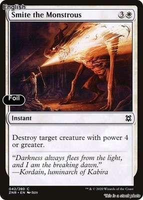 Smite the Monstrous Foil Zendikar Rising 42 Magic NM