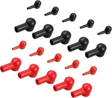 20 Pcs Red Silicone Stud Terminal Cover Insulated Battery Terminal Protector Boo