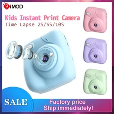 9IMOD Kids Camera Instant Print Camera 2.0 IPS 10X Zoom 1080P Video Time Lapse