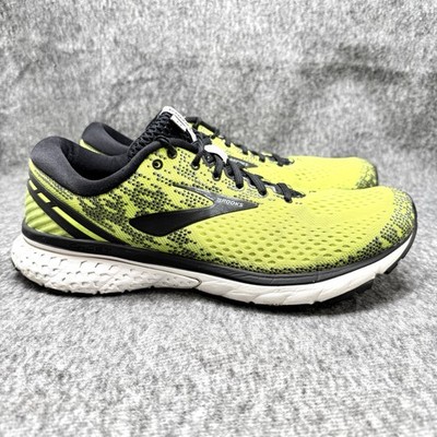 Brooks Ghost 11 Mens 10.5 D Lime Yellow Black Running Shoe 1102881D795