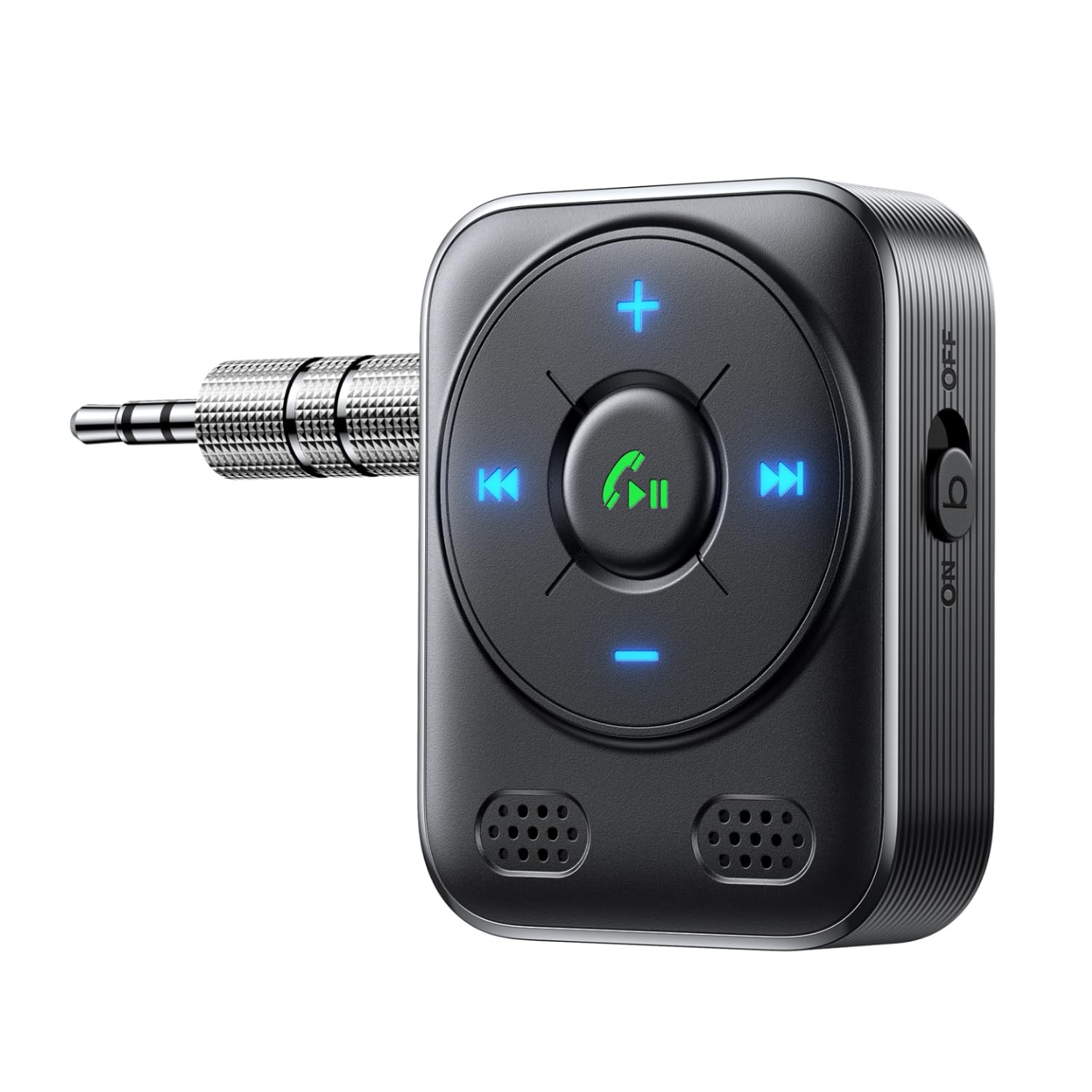 JOYROOM Bluetooth 5.4 Car Adapter with AUX HiFi Bass & Dual Mic Noise Reduction