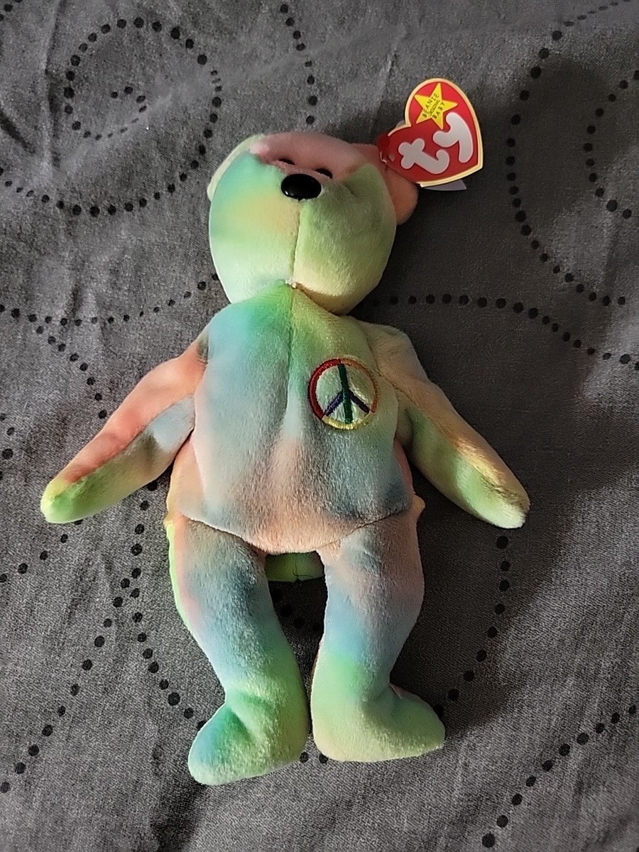 25+ Ty Beanie Baby: Peace Bear 1996 - Multicolor for sale