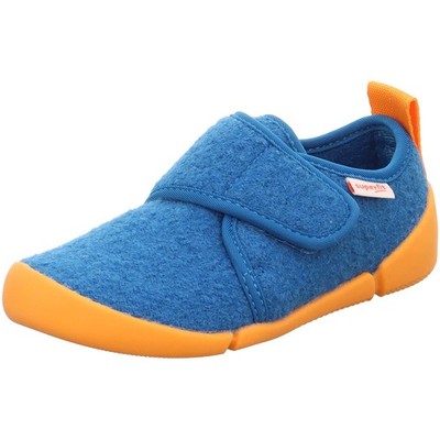 Superfit Barefit Venti Kinder Barfuß-Hausschuhe Blau/Orange