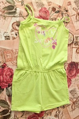 Apfelgrüner kurzer Jumpsuit für Mädchen von S.oliver, Gr. 128