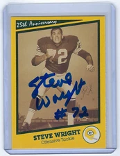 PACKERS Steve Wright signed card Super Bowl I Anniv AUTO Autographed Green Bay