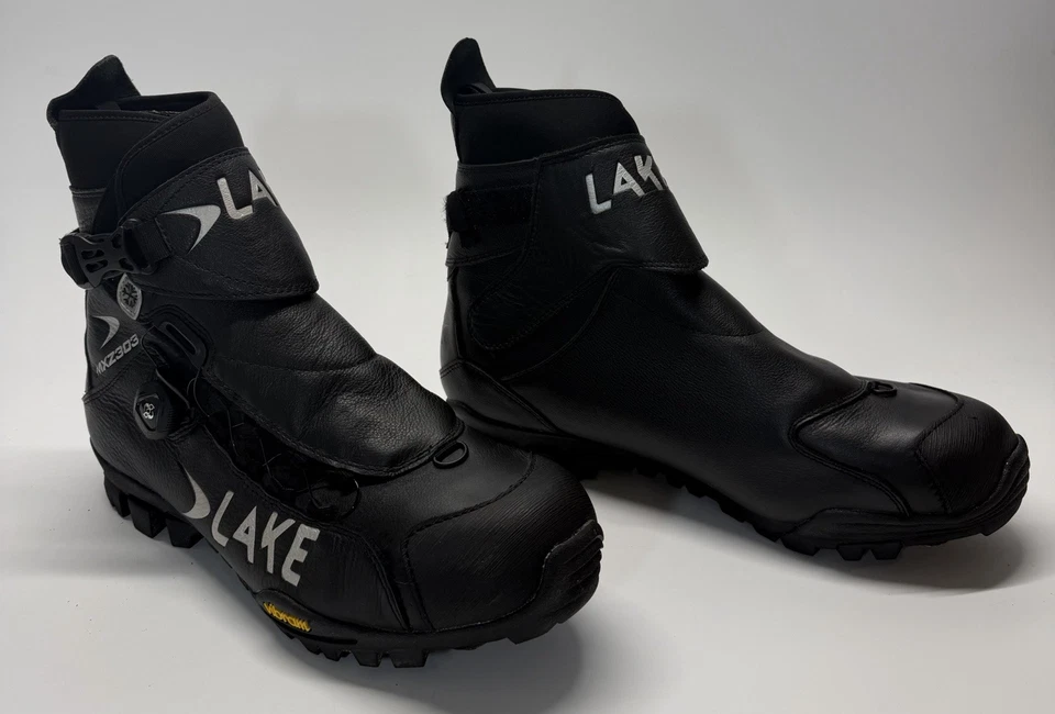 Lake MXZ303 Winter Cycling Boots Men 13W / EU47 BOA Vibram SPD Black Clean - Image 3 of 4