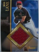 2002 BOWMAN AUTHENTIC RELIC / JERSEY CARD JASON LANE , ASTROS !!! BOX # 3