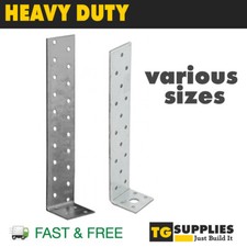 Heavy Duty Galvanised Angle L Shape Bracket Corner Brace Timber VARIOUS SIZES