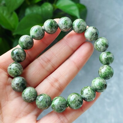 Natural Green Diopside Quartz Crystal Gemstone Beads