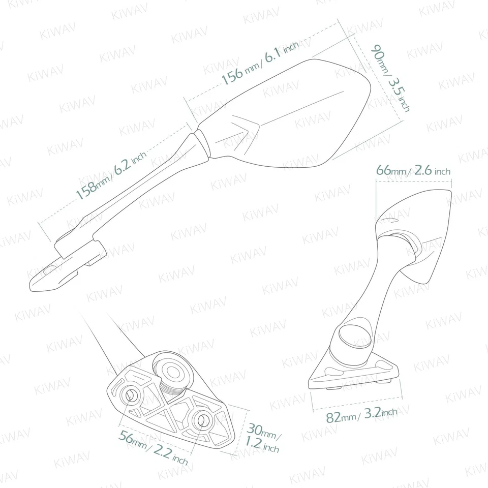 Aftermarket mirror replacement oem spec (pair) fits Suzuki GSX-R 1000 2017 - Image 2 of 4