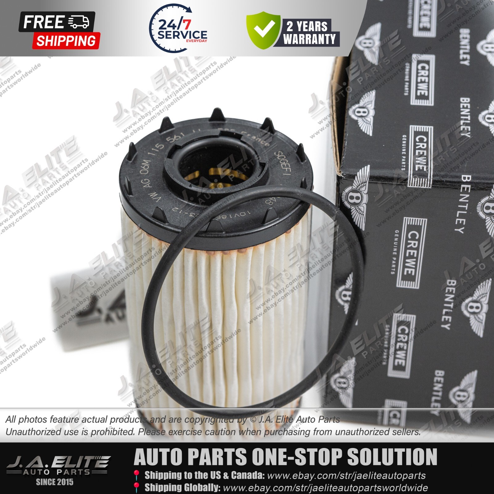 Genuine Oil Filter for Bentley GT Flying Spur Bentayga 4.0L V8, 06M198405F