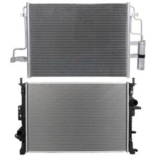 Aluminum Radiator & AC Condenser Cooling Kit For 2013-16 Ford Escape 2.0L 1999CC
