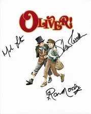 Ron Moody FAGIN, Shani Wallis NANCY,  Mark Lester OLIVER 10"x8" signed COA 25409