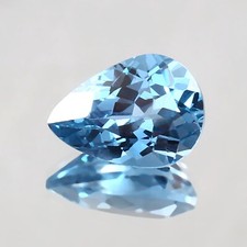 AAA 10x7 MM Fine Quality Natural Brazilian Aquamarine Loose Pear Gemstone Cut