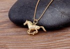 Women's Fashion Jewelry Gold Running Horse Pendant Necklace 342