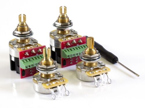 CTS Pot Pack for Gibson, 500K Audio, 2 Volume, 2 Push/Pull (PP01) - Picture 1 of 8