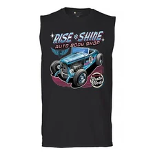 Rise and Shine Hot Rod Muscle Shirt Auto Body Shop Custom Classic Cars Men's