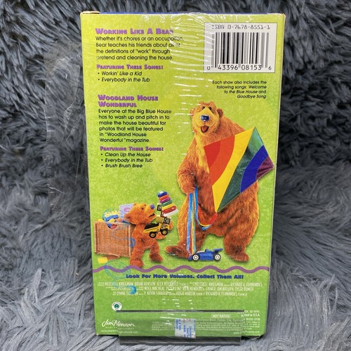 Bear In The Big Blue House Tidy Time With Bear VHS Tape 2002 Jim Henson Rare - Picture 3 of 7