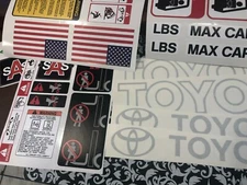 Toyota forklift decal Kit Fits 8 series forklifts  8FGCU25 decal kit 