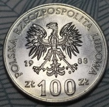 Poland 100 Złotych Coin • Rocznica Powstania 1918-1988 • Polish Peoples Republic