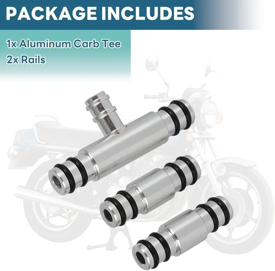 Combo de riel/tee de combustible para carburador Suzuki GS750 GS850 GS1000 1977-1979 Foto 2 de 4
