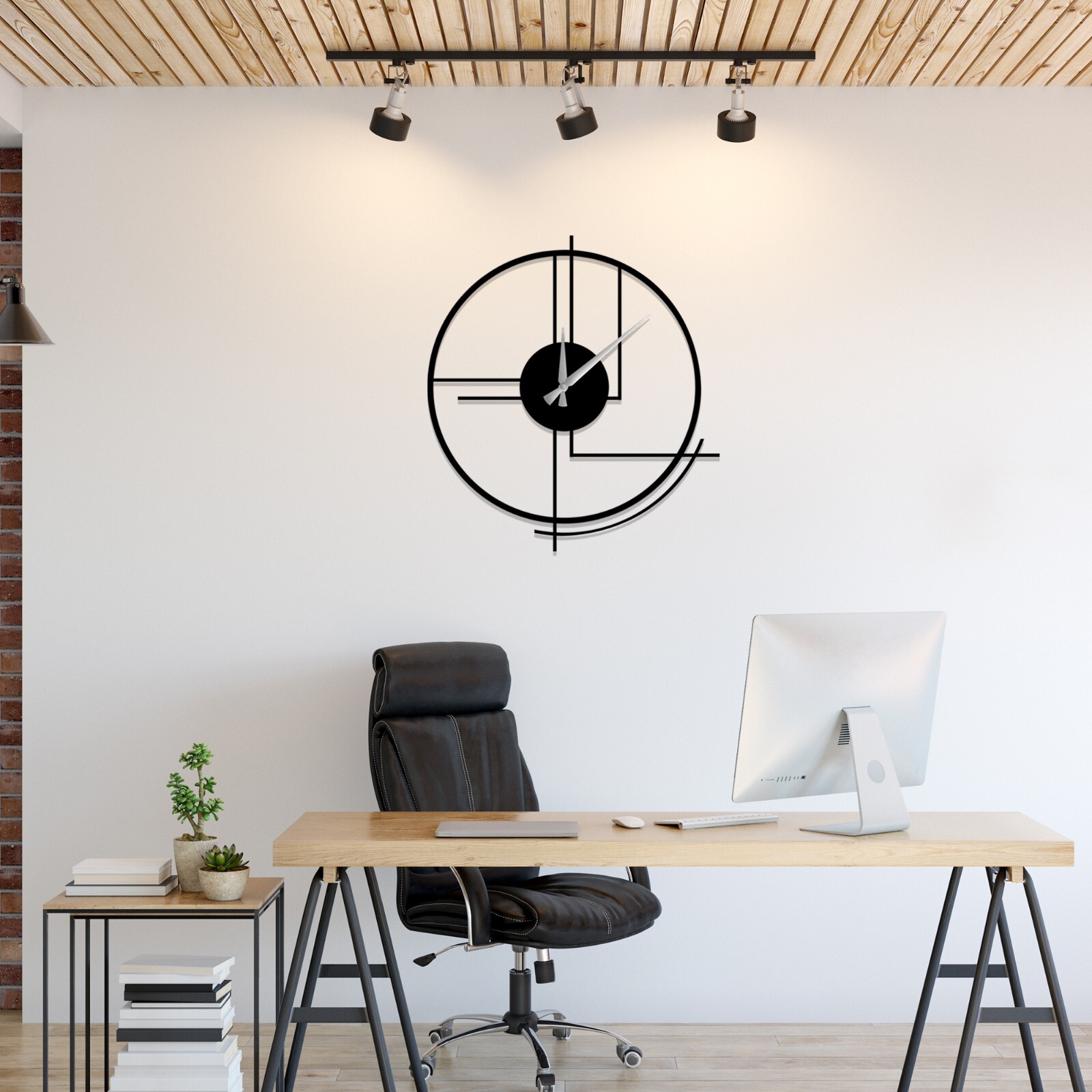 Modern Minimalist Large Metal Wall Clock, Unique Wall Clock, Silent Wall Clock