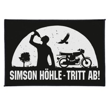 Fußmatte Simson Höhle TRITT AB motorrad Feierabend Motiv lustig witzig