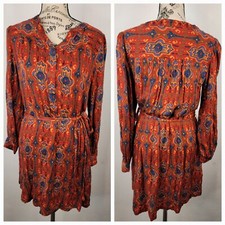 Anthropologie Tiny Dress SZ XS Knee Length Long Sleeve Multicolor Cottagecore