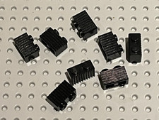 8 x LEGO black brick ref 2877