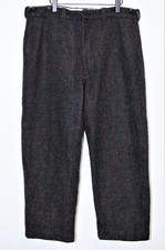 Vintage 90s WOOLRICH Checkered Grey Thick Wool Hunting Pants W42 made in USA